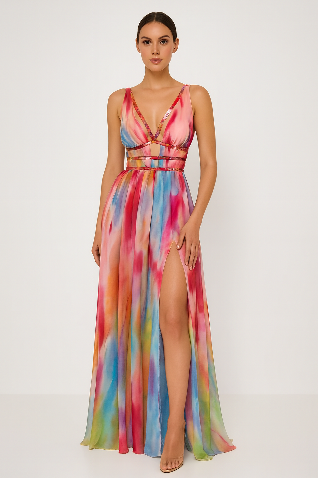 Lucia™ | Vestido Maxi con Estampado Acuarela