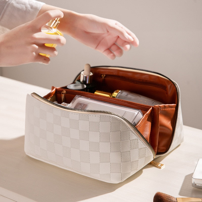 COSMETIC BOLSO - TRAVEL - CHECKERED - MAKEUP BOLSO - VANITY BOLSO MAKEUP