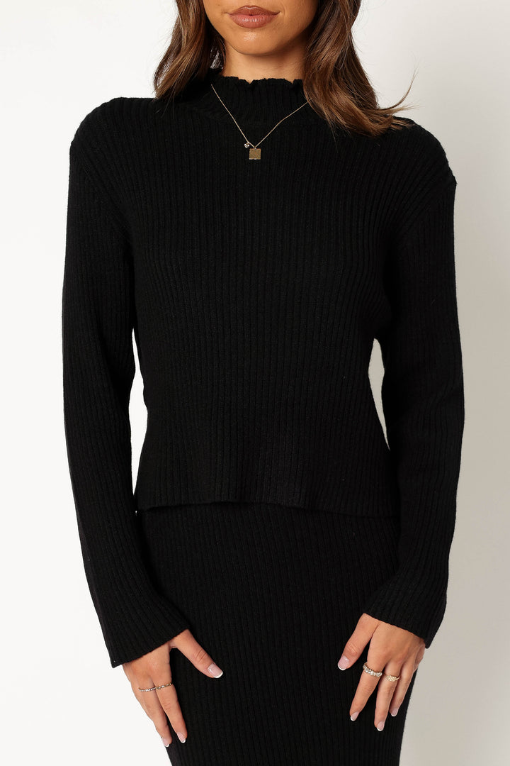 CONJUNTO ELEGANTE DE CUELLO ALTO CON FALDA LARGA PARA MUJER