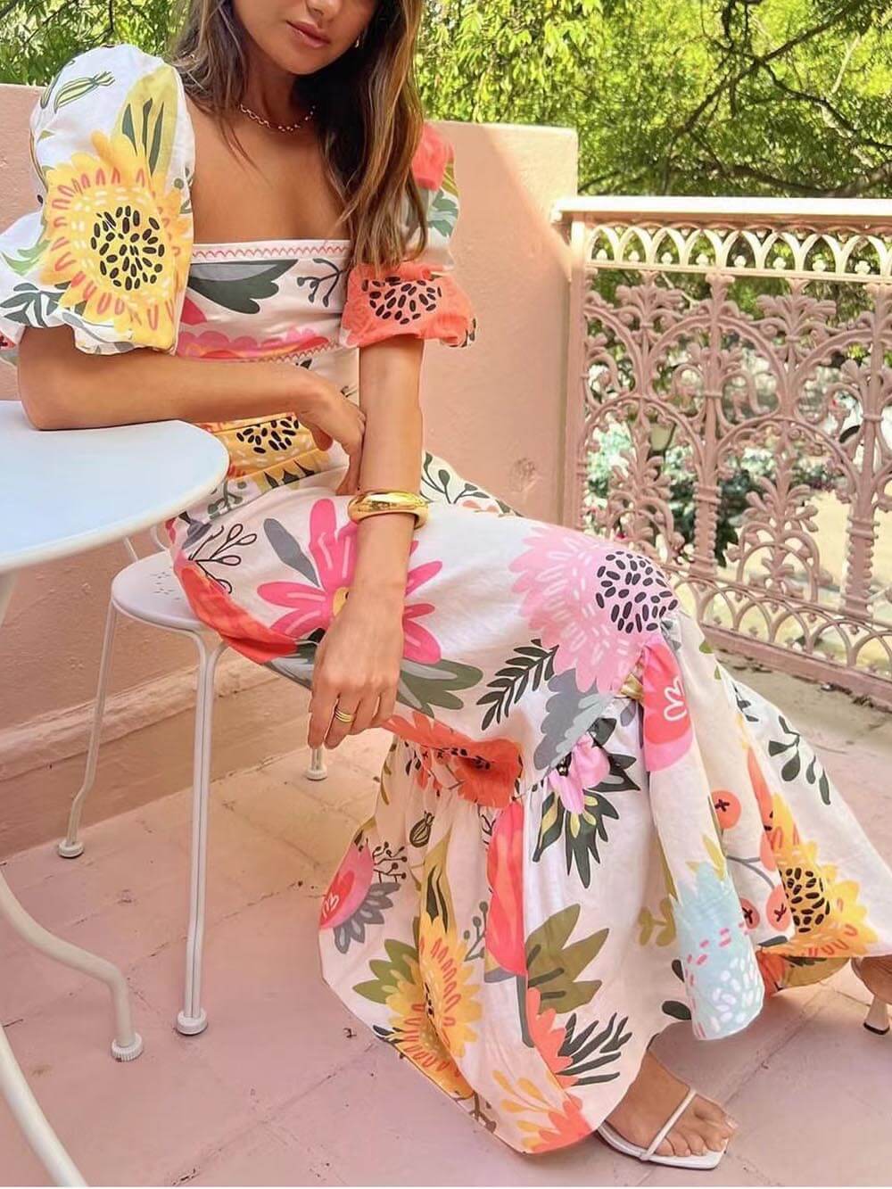 MERY VESTIDO LARGO ESTAMPADO FLORAL