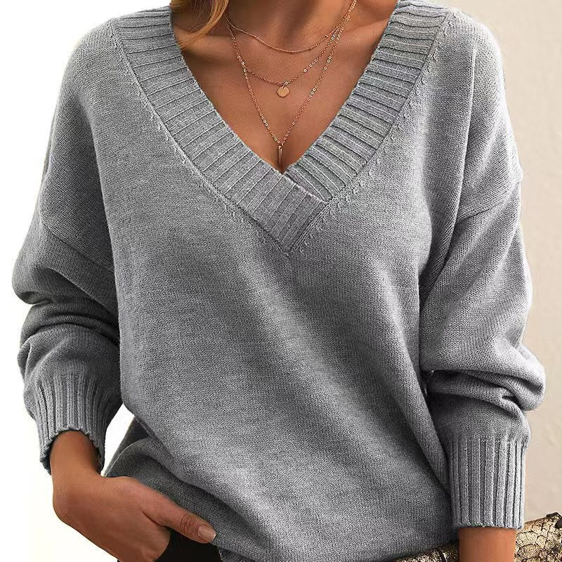AELIANA – JERSEY DE CASHMERE CON ESCOTE EN V