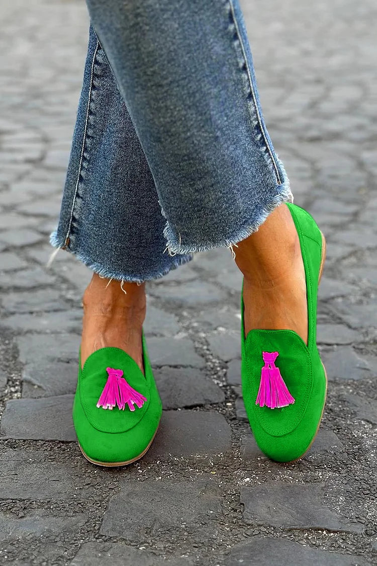 Iris™ | Mocasines elegantes con borlas en contraste para un estilo único
