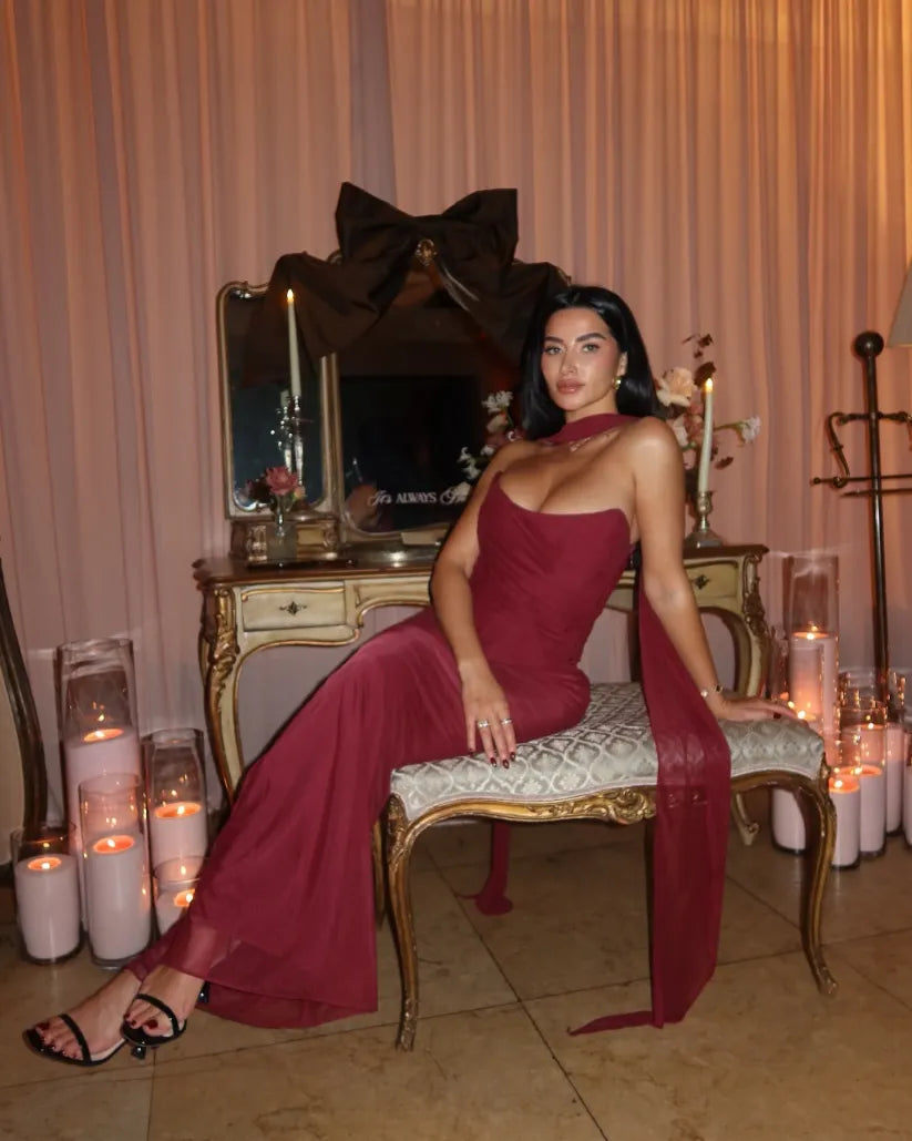 Aniyah | Vestido Maxi Bodycon Sin Tirantes