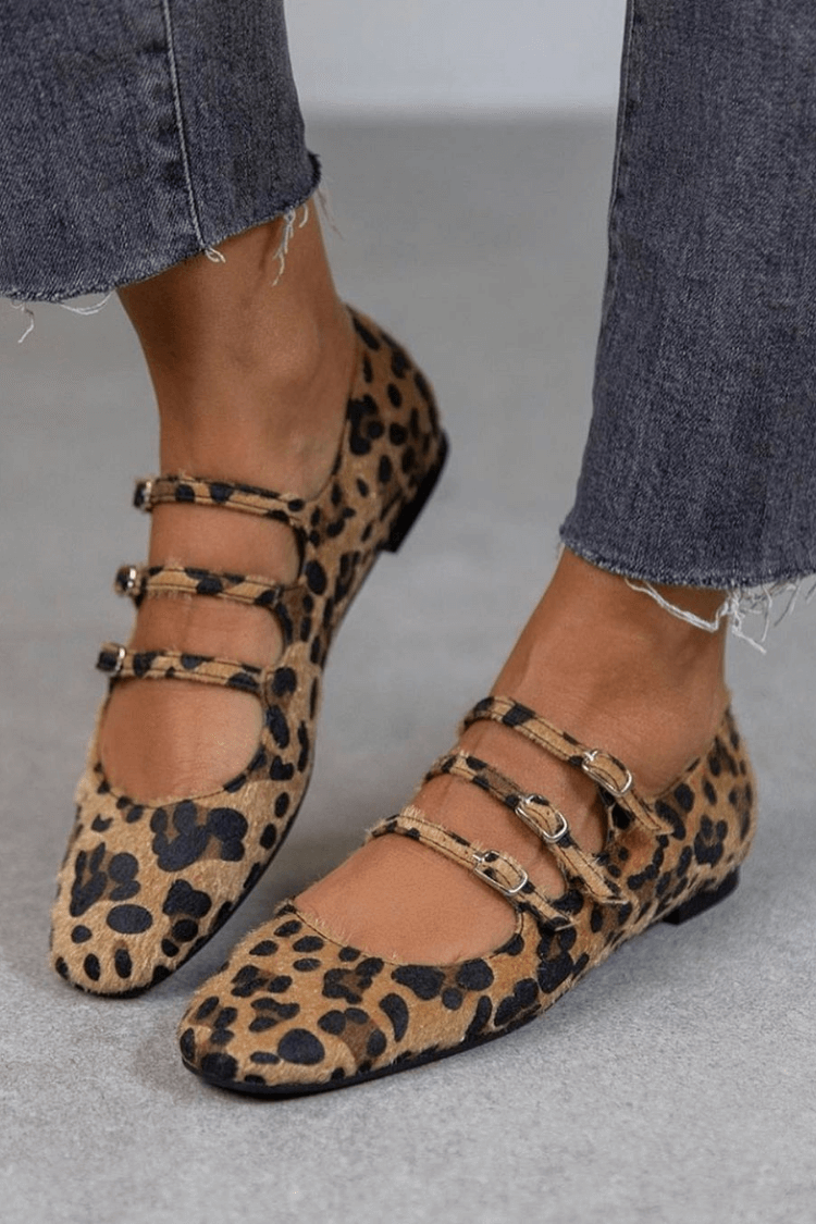 Leopardina™ | Bailarinas animal print con triple correa