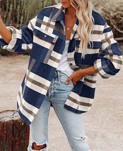 Camicia da donna a quadri rustici