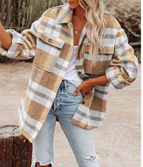 Camicia da donna a quadri rustici