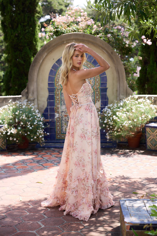 Serena™ | Vestido en Tejido Tappeto Pesca Rosa Algodón