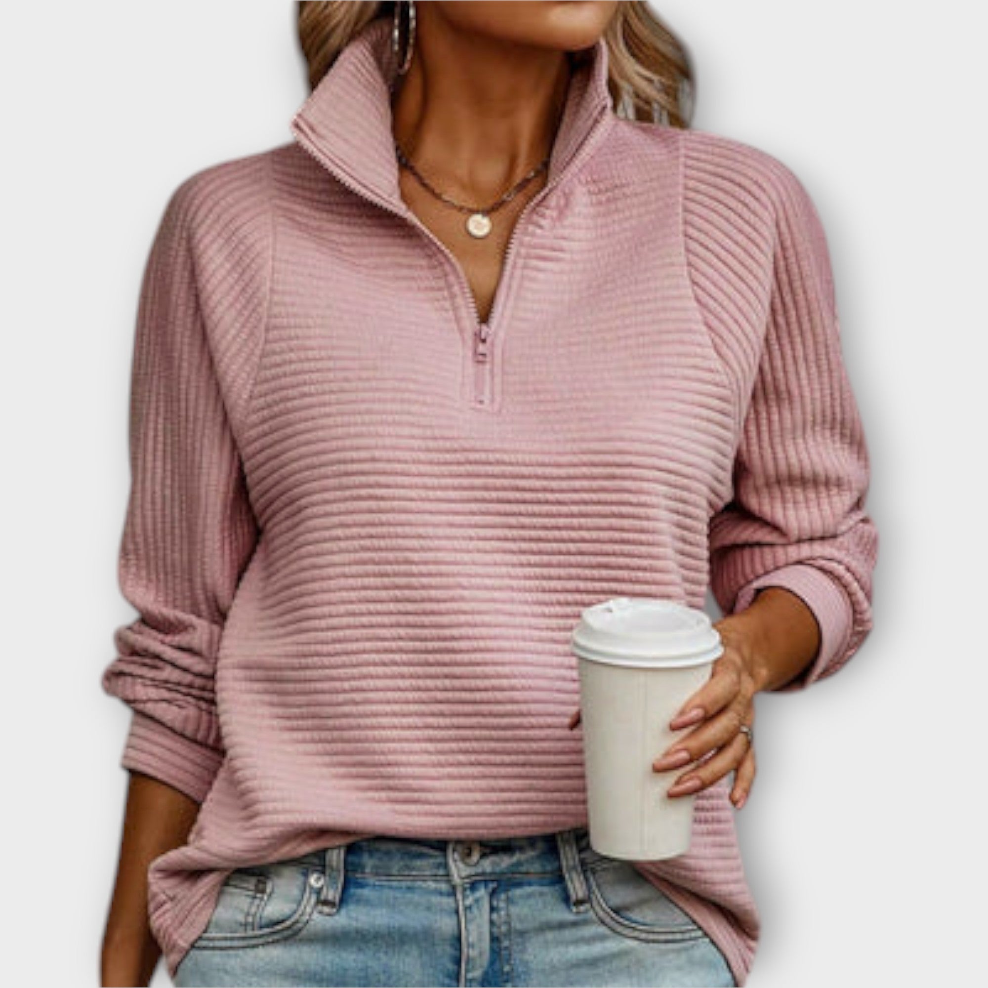 VIENA – PULLOVER CHIC CON ESCOTE EN V PARA MUJER