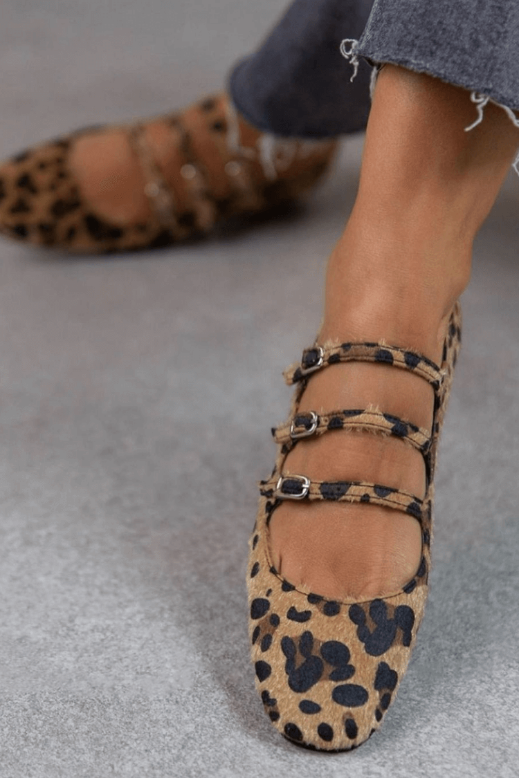 Leopardina™ | Bailarinas animal print con triple correa