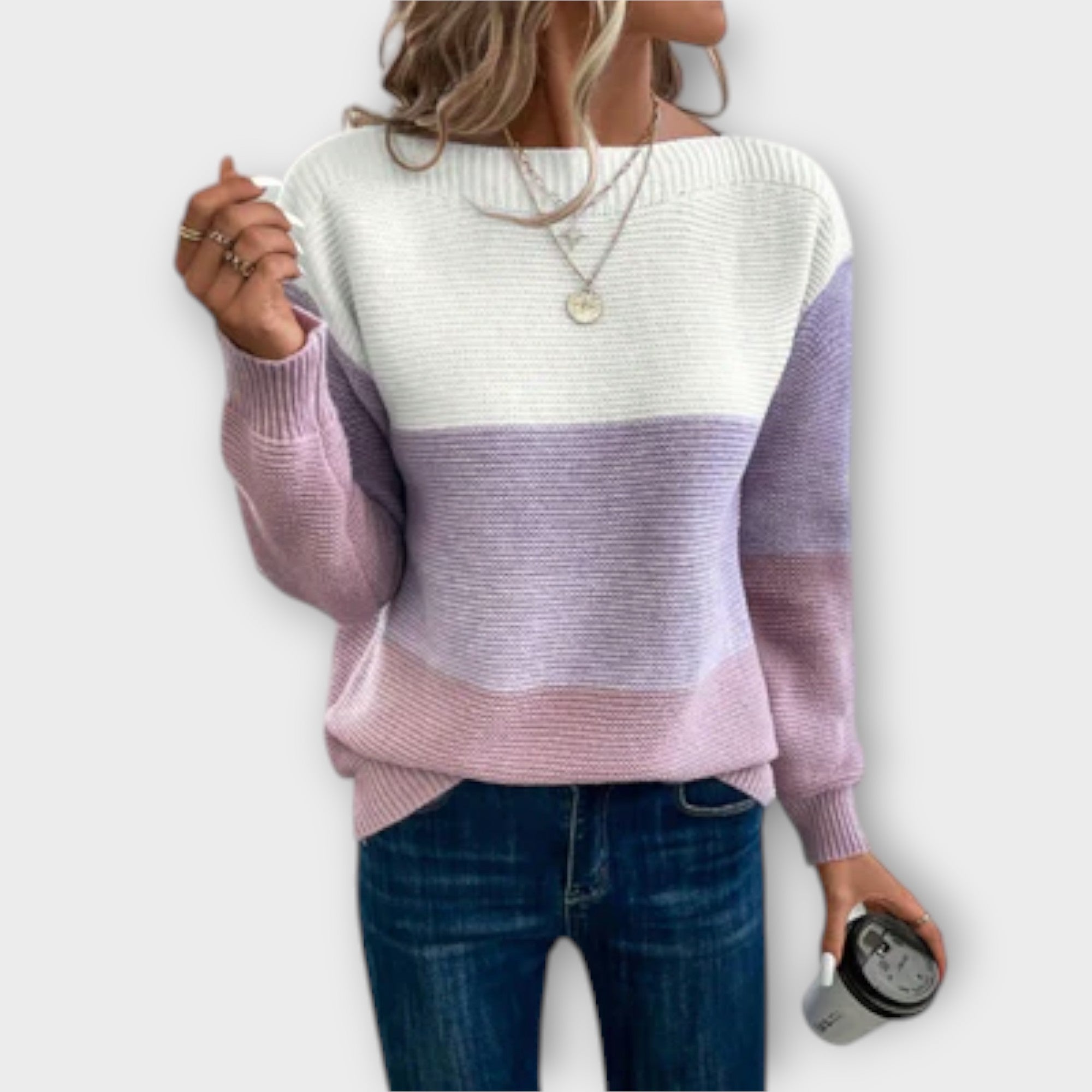 BERNA – SUÉTER PATCHWORK MODERNO Y ELEGANTE PARA MUJER