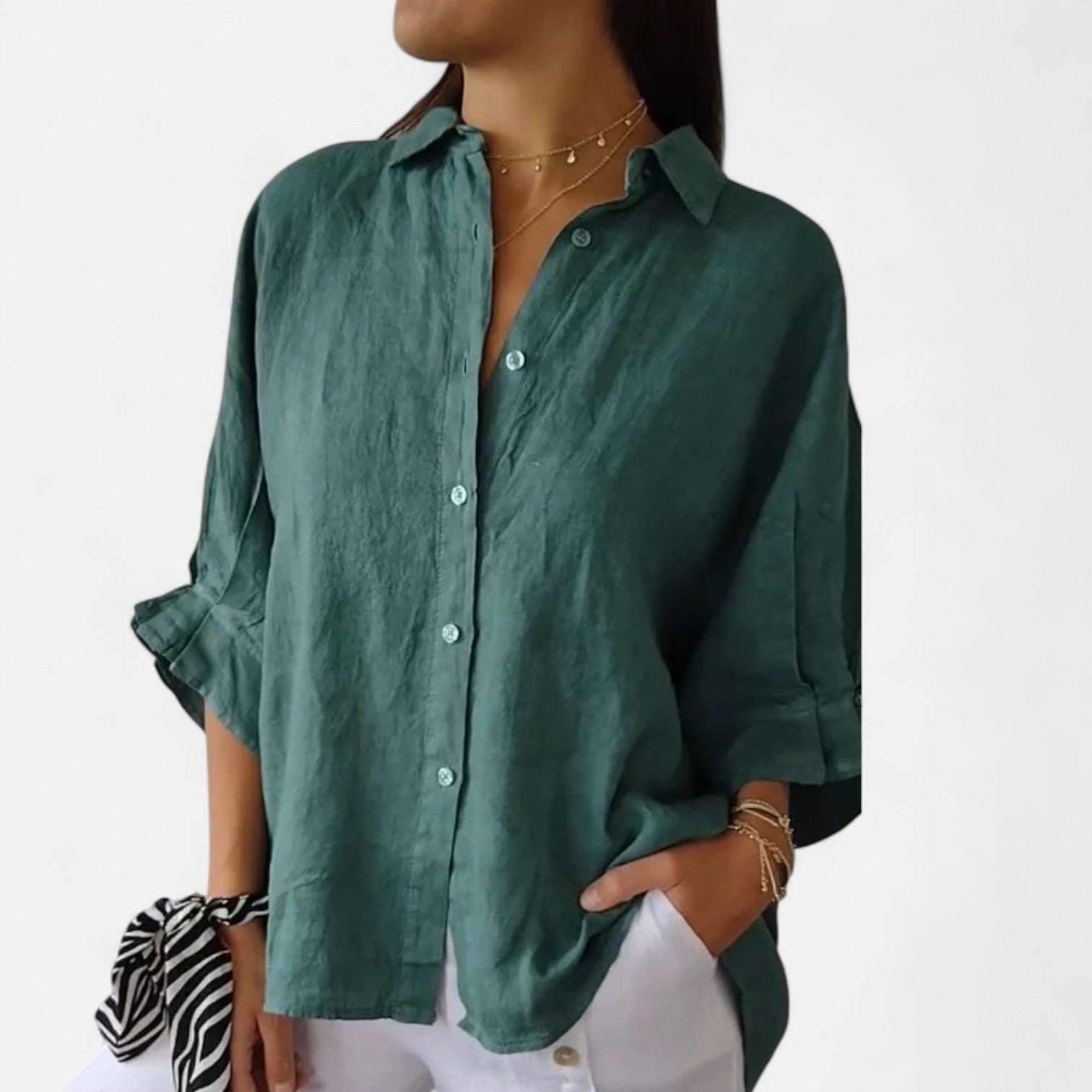 Old Monarchy | Camicia estiva da donna in lino - grazia senza sforzo, eleganza traspirante