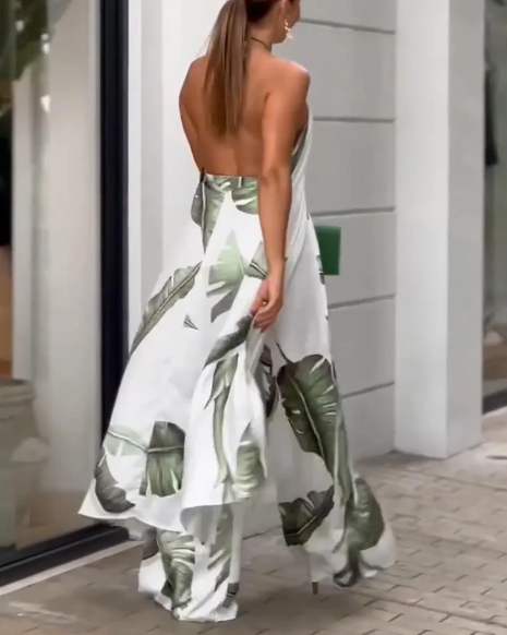 ISLA  CONJUNTO DE DOS PIEZAS CON CAMISETA DE TIRANTES ESTAMPADA Y PANTALÓN