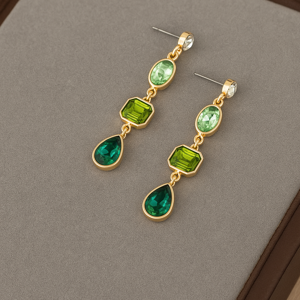 Pendientes Kona Gemas Verdes