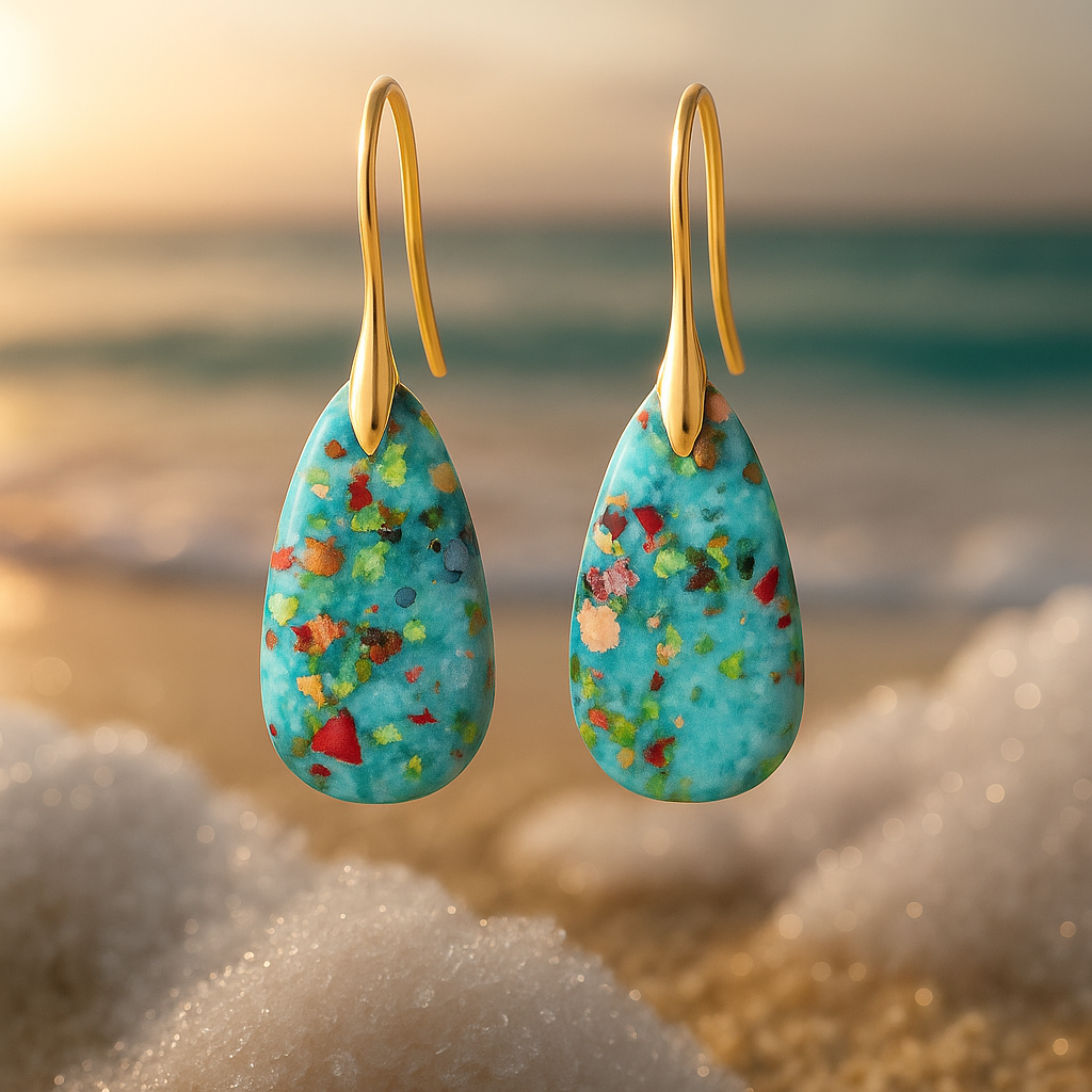 Pendientes Serenea Coral y Turquesa