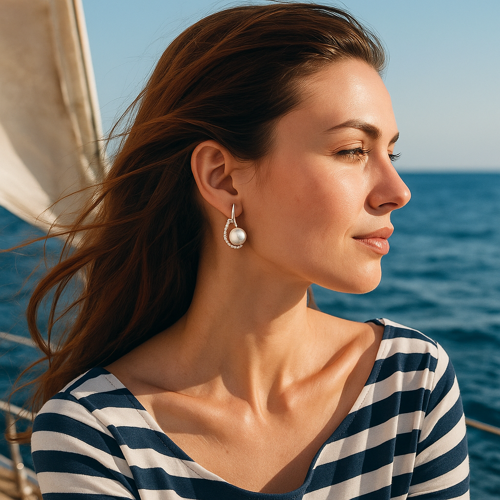 Pendientes Simple Encanto con Perlas
