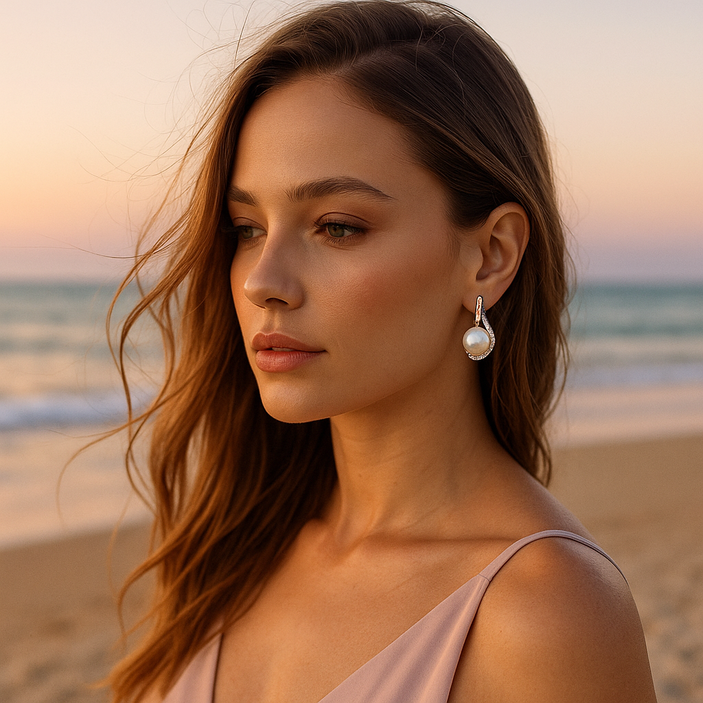 Pendientes Simple Encanto con Perlas