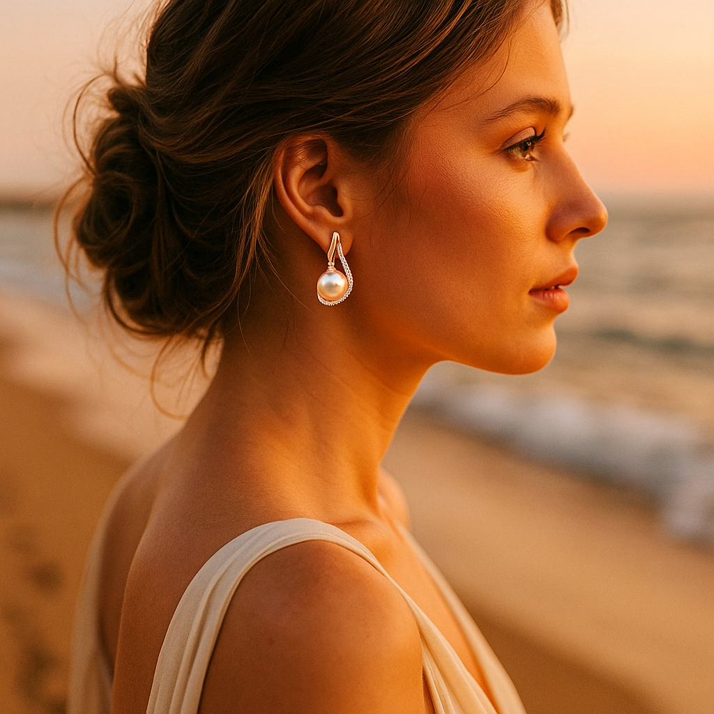 Pendientes Simple Encanto con Perlas