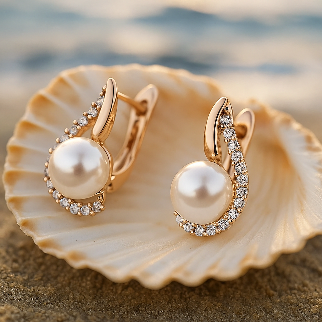 Pendientes Simple Encanto con Perlas
