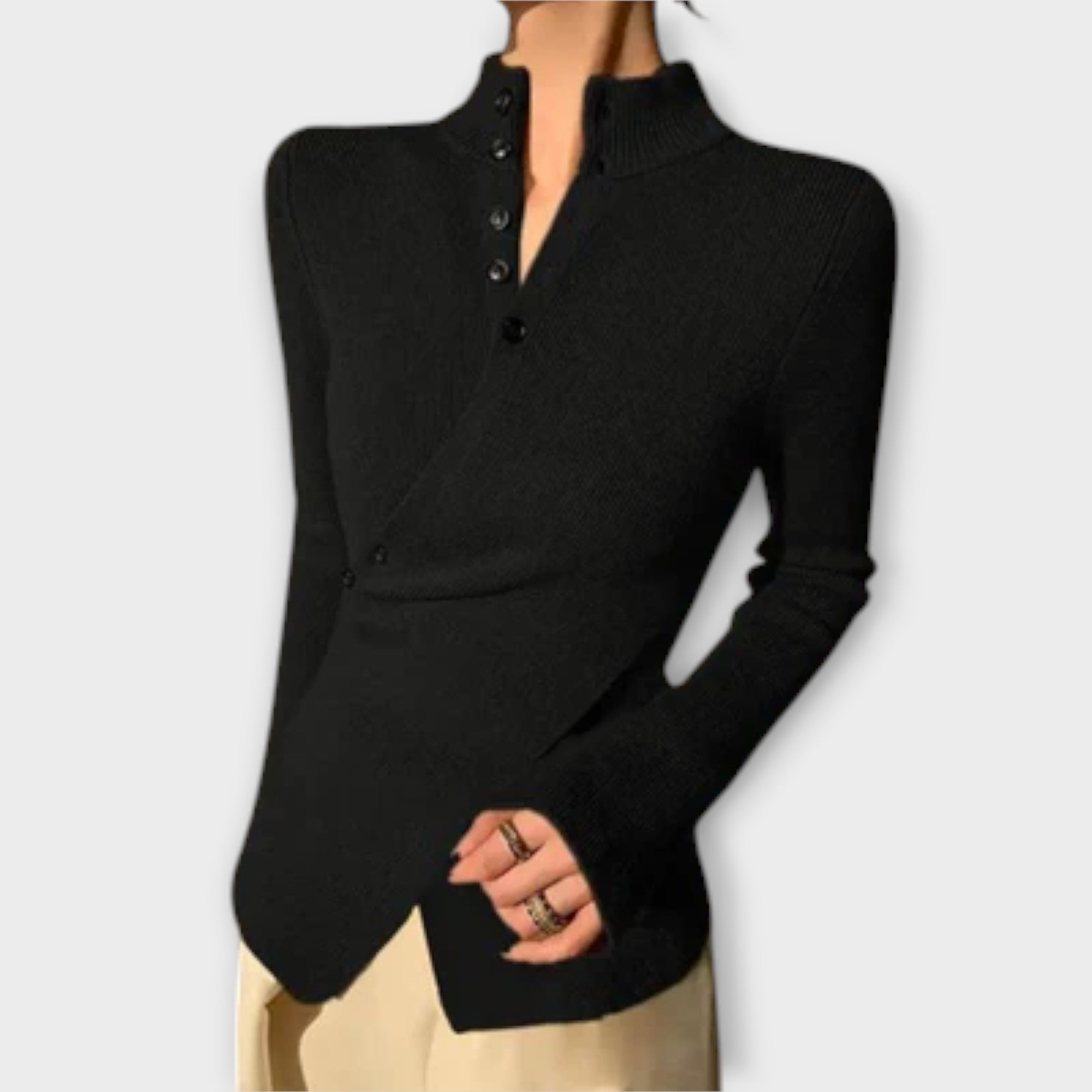 PARIS – BLUSA ELEGANTE DE ALGODÓN ACANALADO PARA MUJER