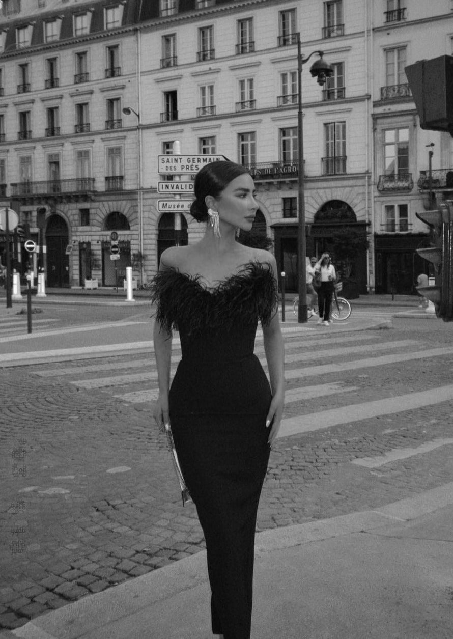 Anastasia | Vestido de Plumas Lujo