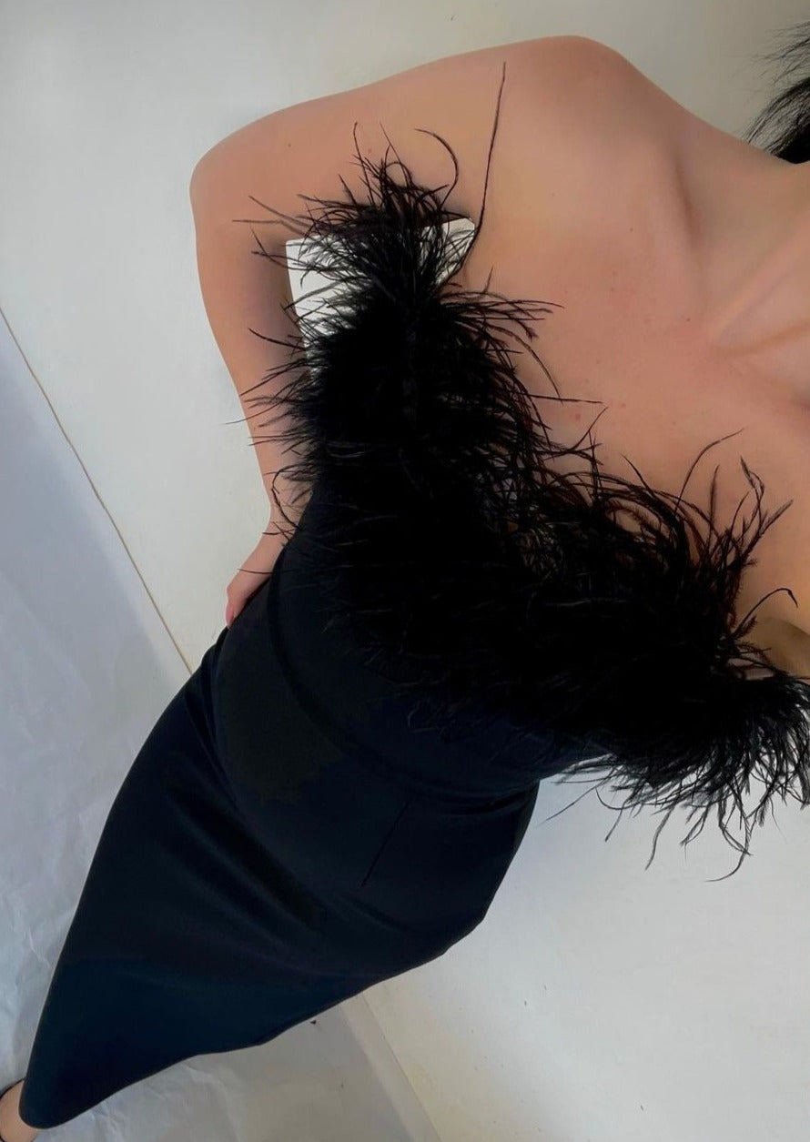 Anastasia | Vestido de Plumas Lujo