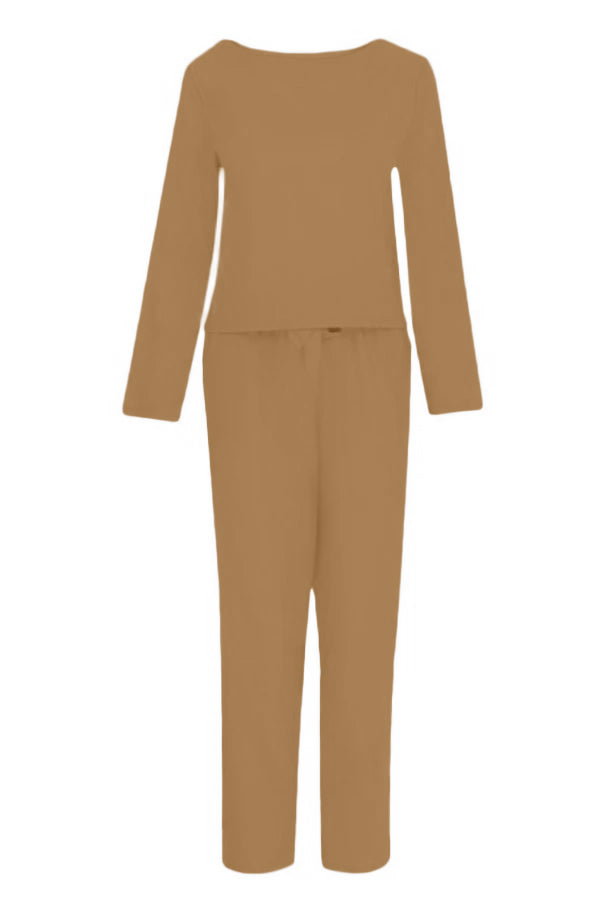 CONJUNTO RETRO DE DOS PIEZAS CON PANTALÓN Y BLUSA DE MANGA CORTA PARA MUJER