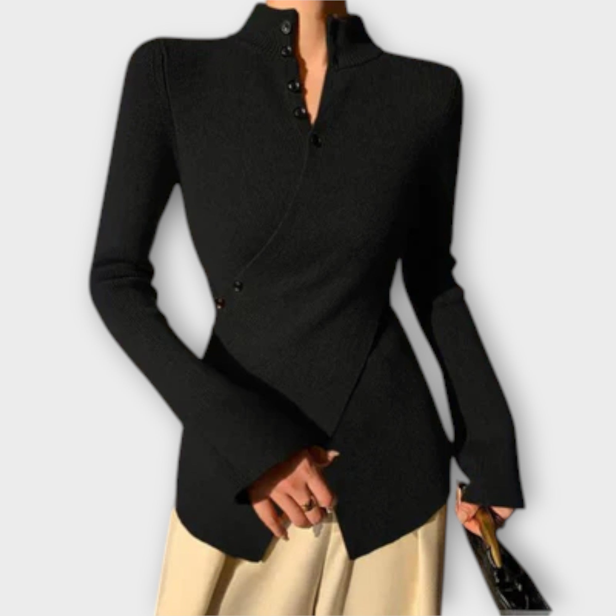 PARIS – BLUSA ELEGANTE DE ALGODÓN ACANALADO PARA MUJER