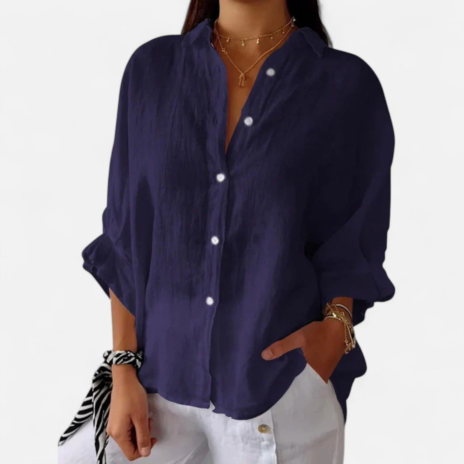 Old Monarchy | Camicia estiva da donna in lino - grazia senza sforzo, eleganza traspirante