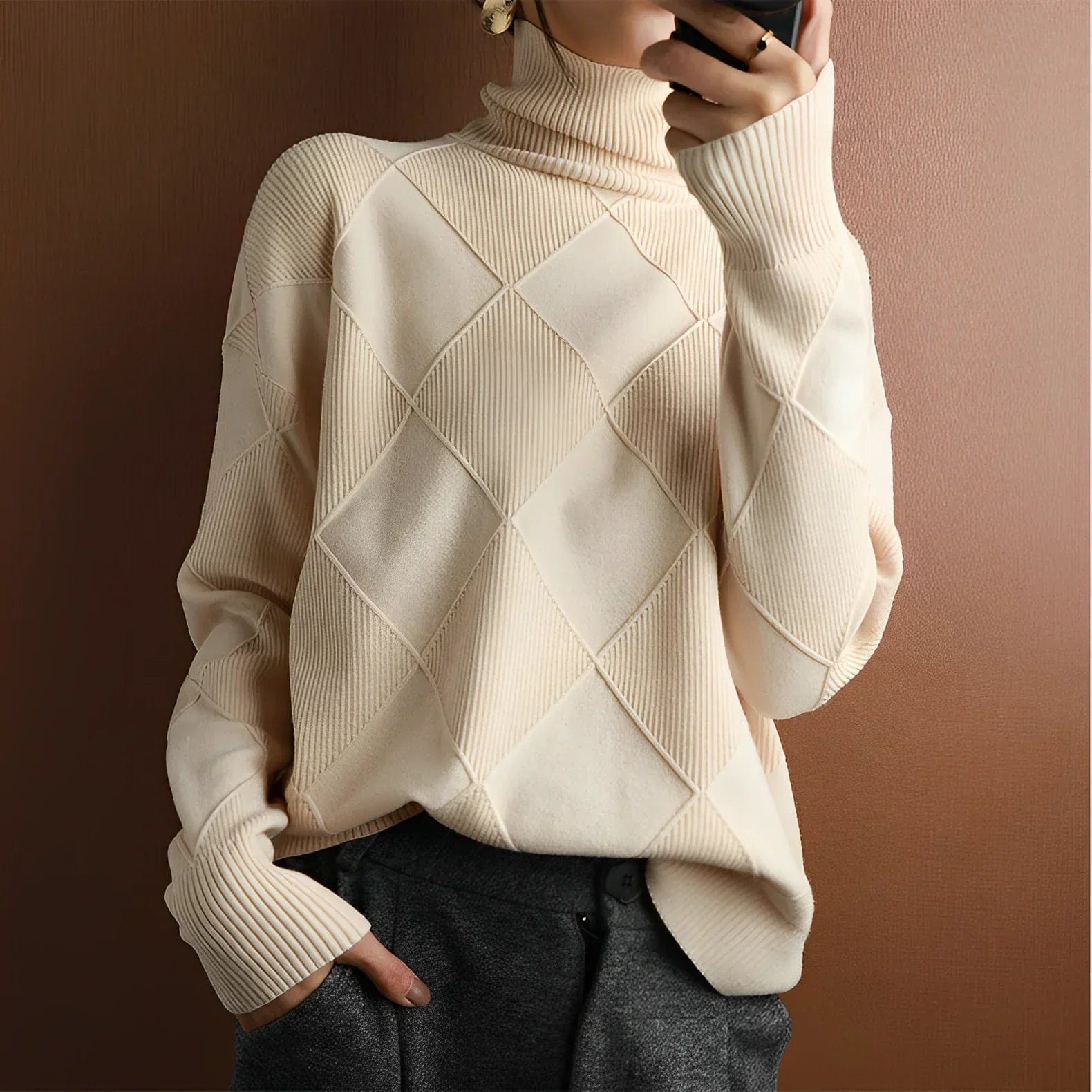 Marie Cashmere - Maglia con scollo rotondo