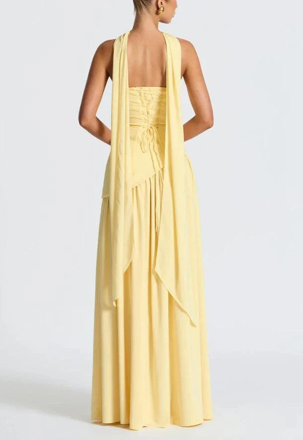 VESTIDO LARGO MOON  SIN TIRANTES
