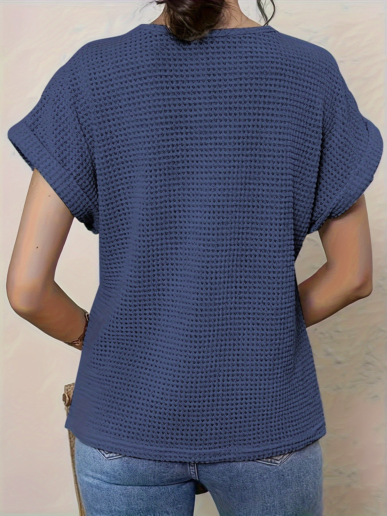 Leora - Top in pizzo con scollo rotondo