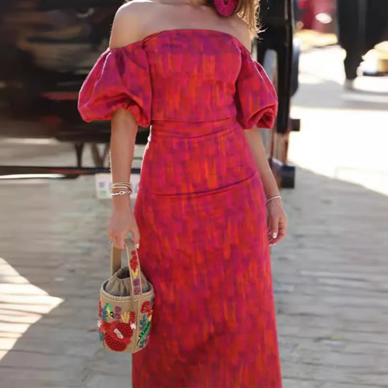 LIDIA CONJUNTO DE DOS PIEZAS CON FALDA Y CAMISA DE MANGA CORTA