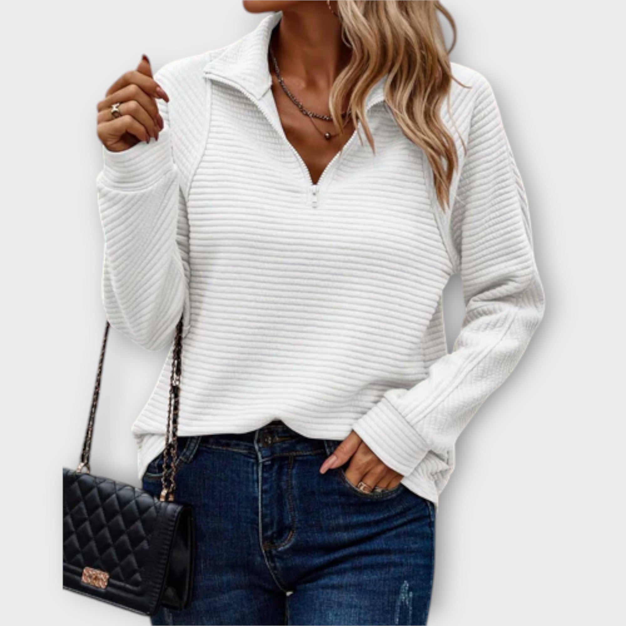 VIENA – PULLOVER CHIC CON ESCOTE EN V PARA MUJER