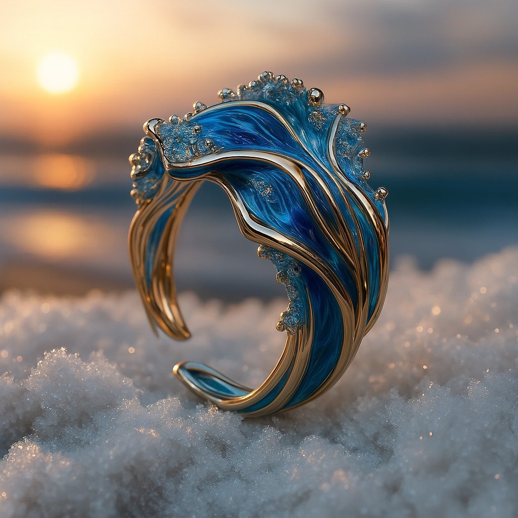 Ondine  Anillo Vintage Wavy