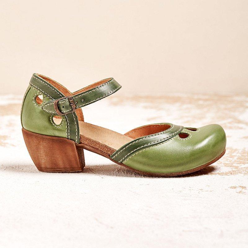 Faye | Elegantes Sandalias Con Tacón Bajo Para Máxima Comodidad
