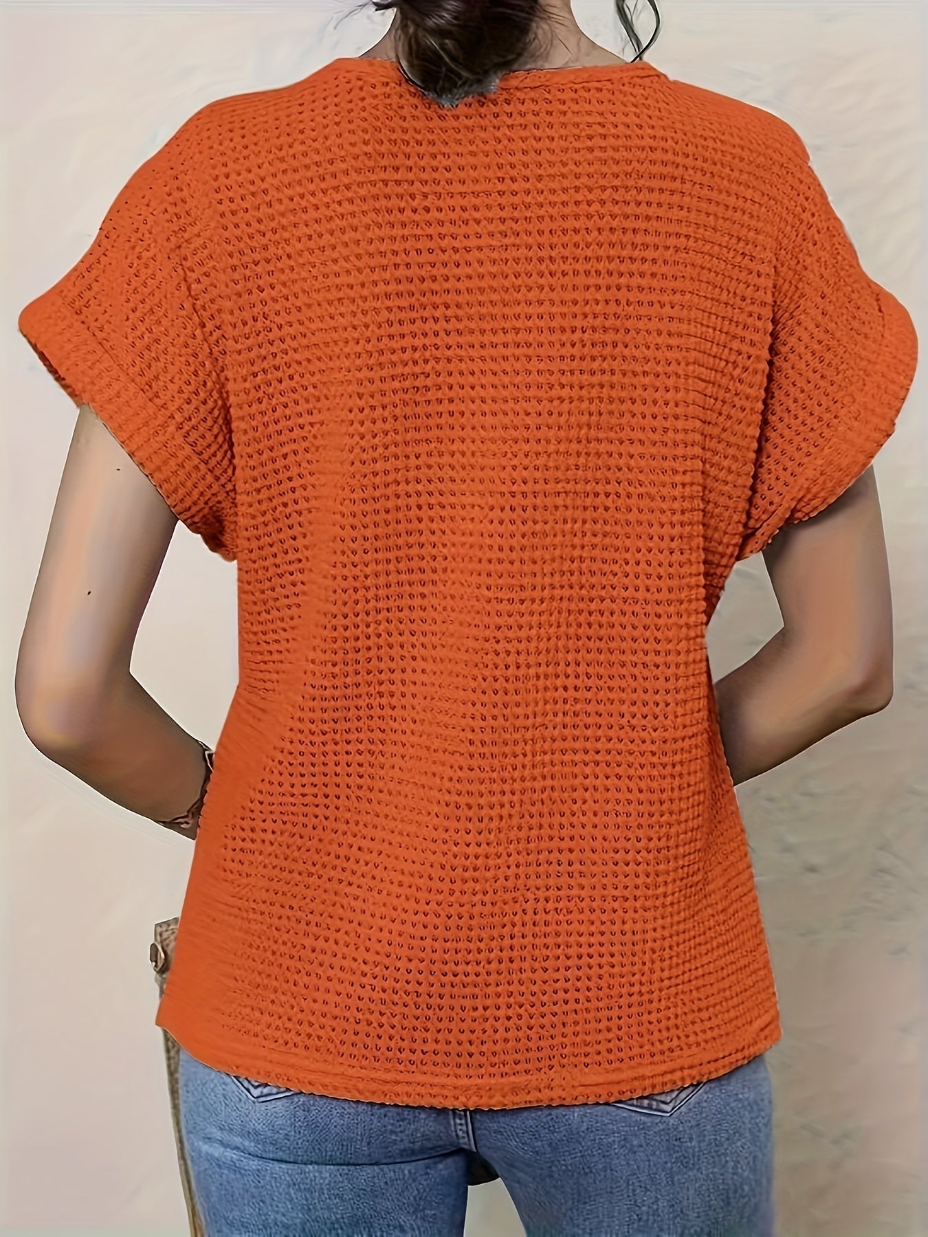 Leora - Top in pizzo con scollo rotondo
