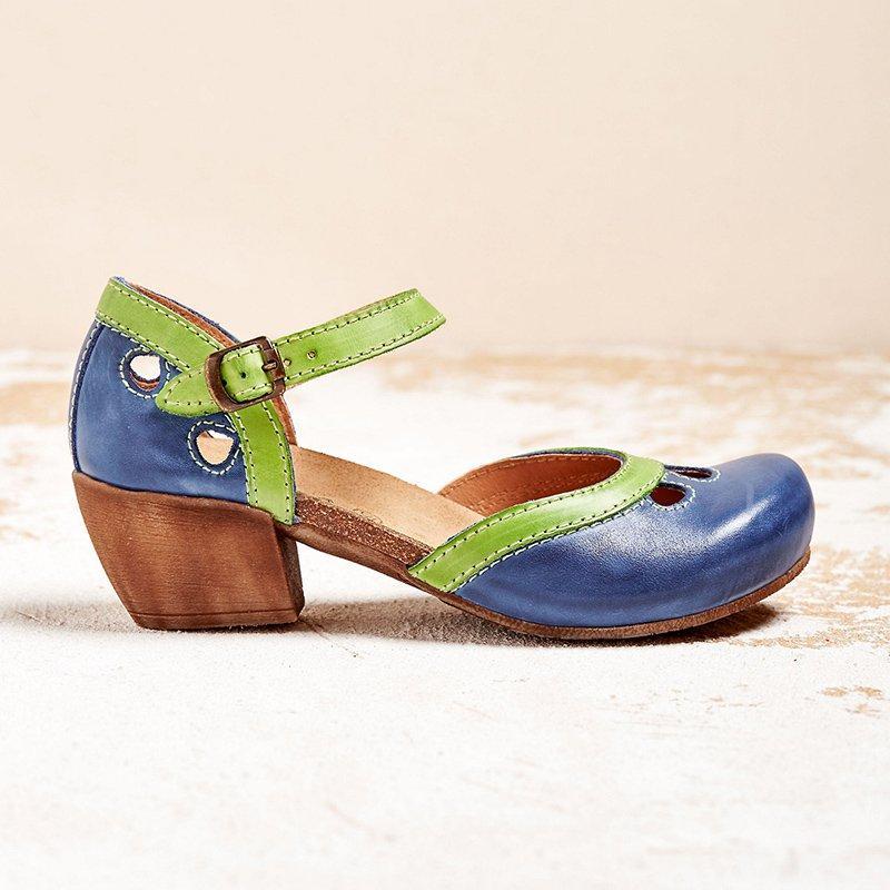 Faye | Elegantes Sandalias Con Tacón Bajo Para Máxima Comodidad