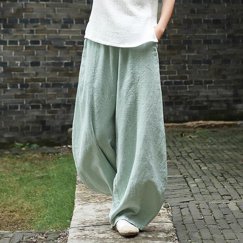 PANTALONES CASUALES VINTAGE CON BOLSILLOS – ESTILO LANTERN