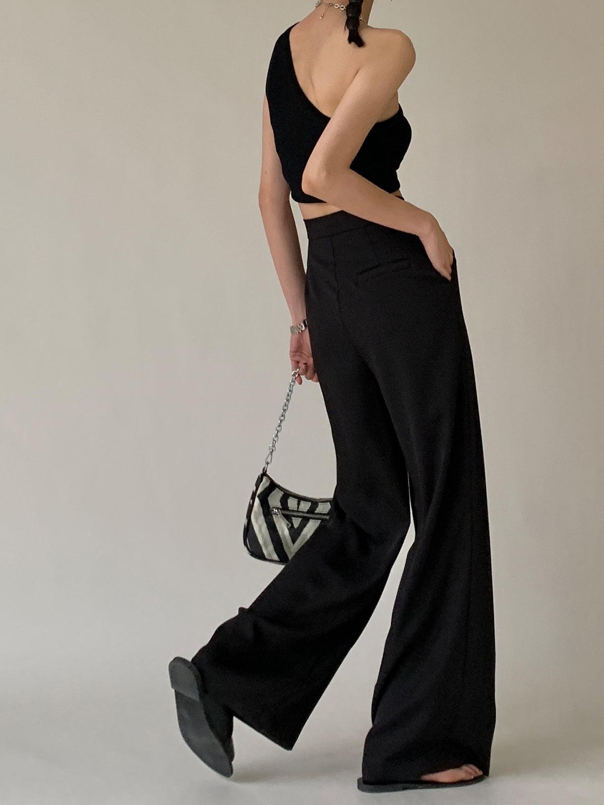 PANTALONES PALAZZO FLUIDOS CON CINTURÓN AJUSTABLE EN LA CINTURA