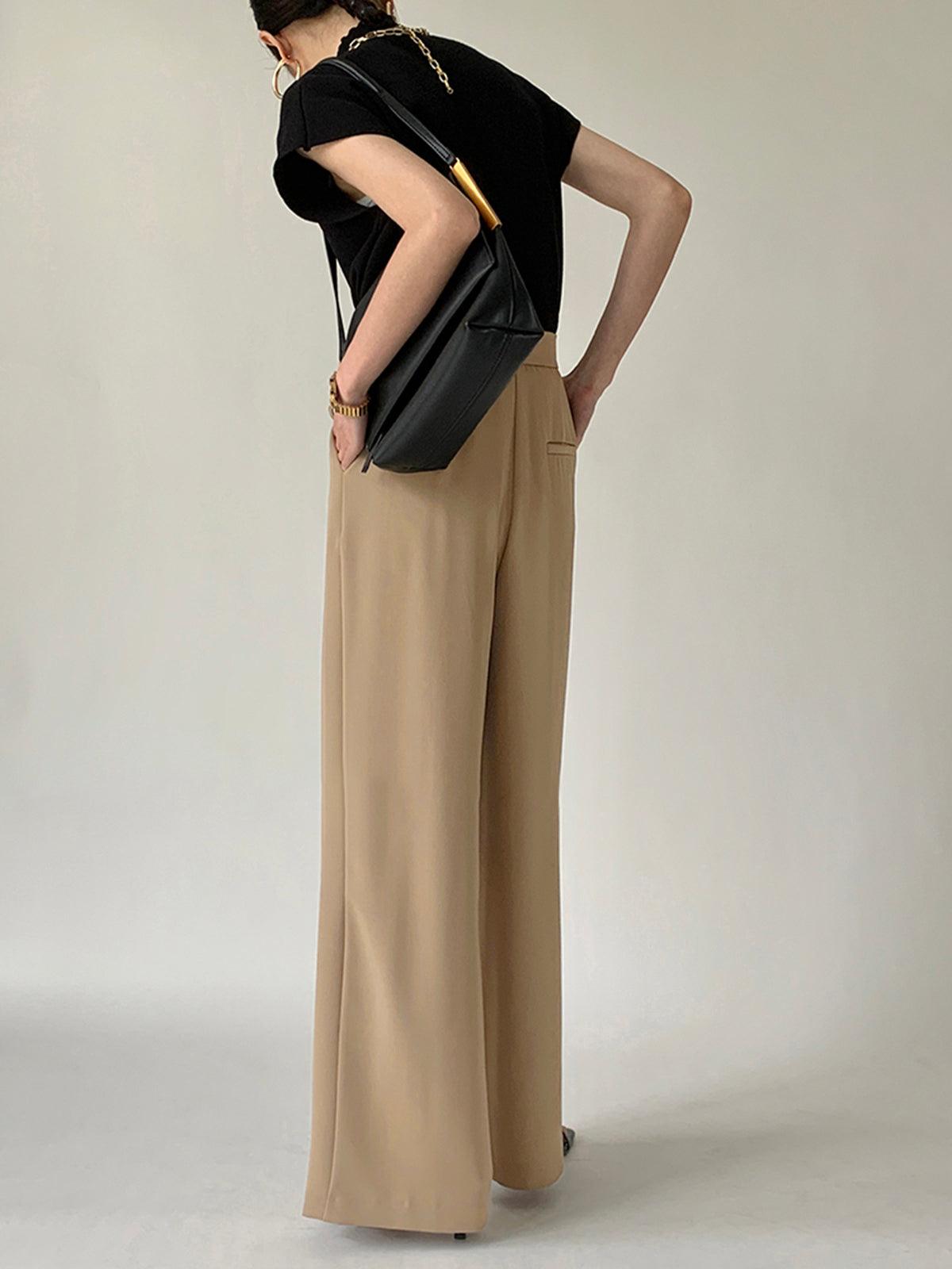 PANTALONES PALAZZO FLUIDOS CON CINTURÓN AJUSTABLE EN LA CINTURA