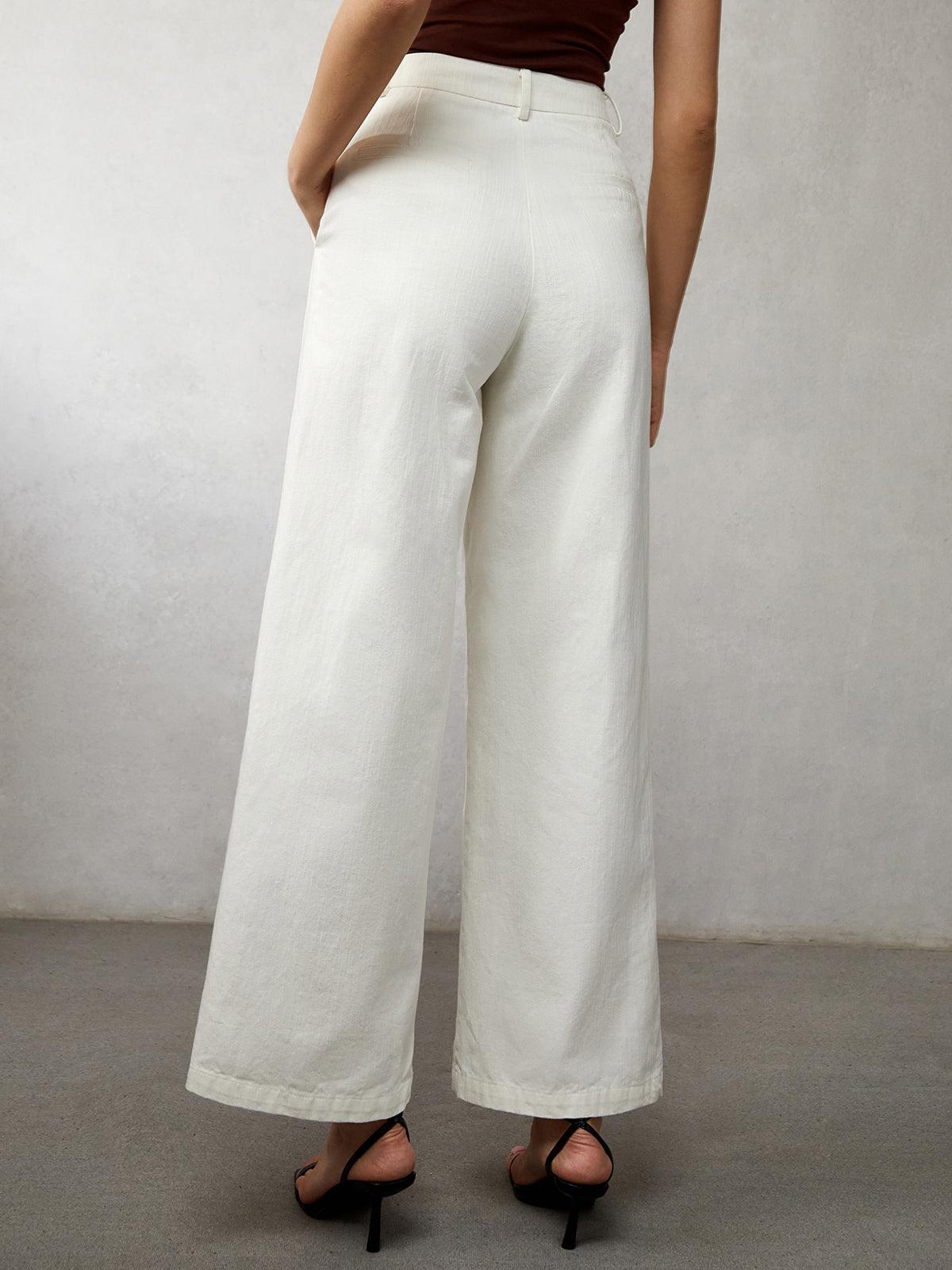 JEANS DE PIERNA ANCHA DE TIRO ALTO