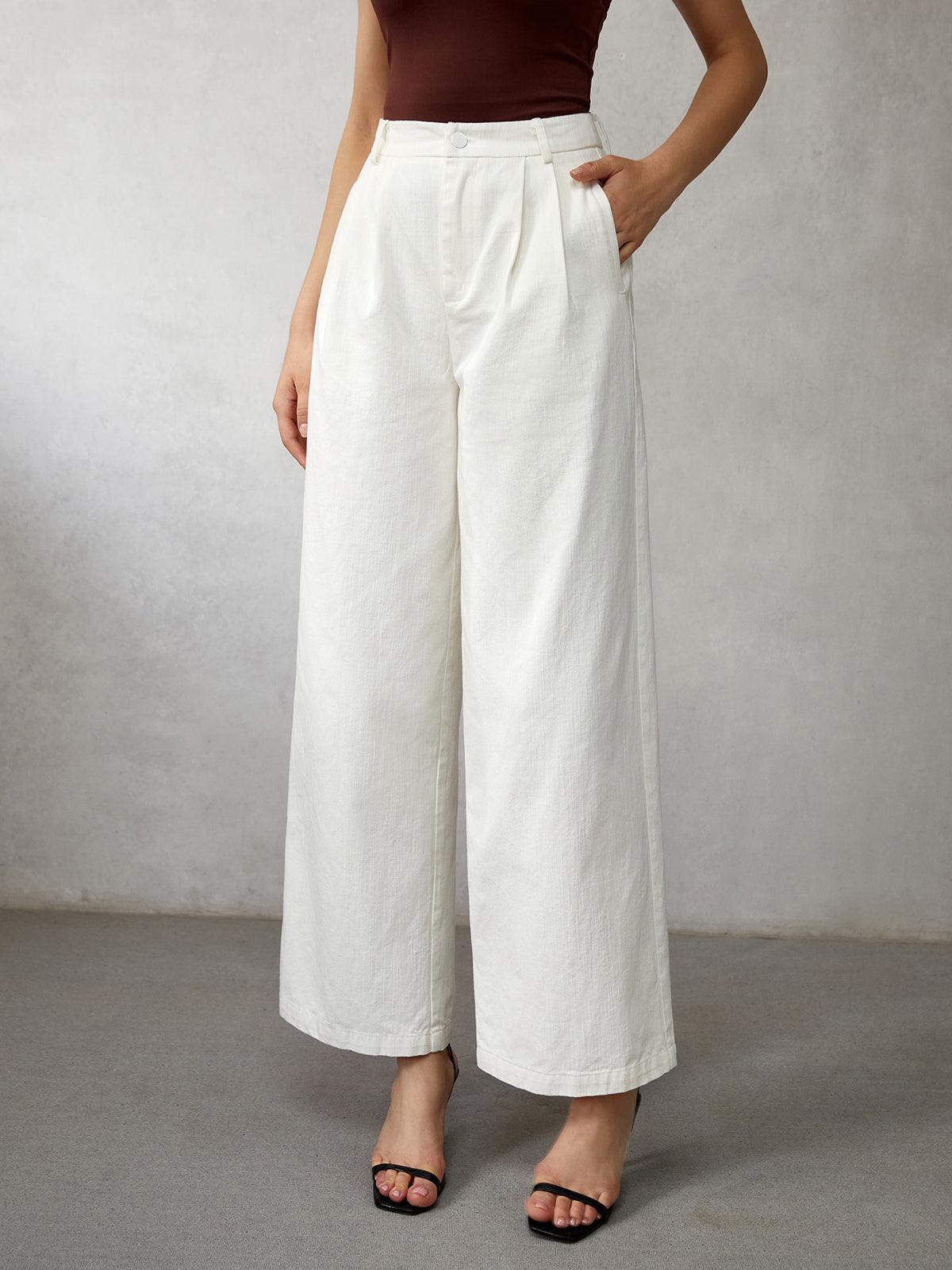 JEANS DE PIERNA ANCHA DE TIRO ALTO