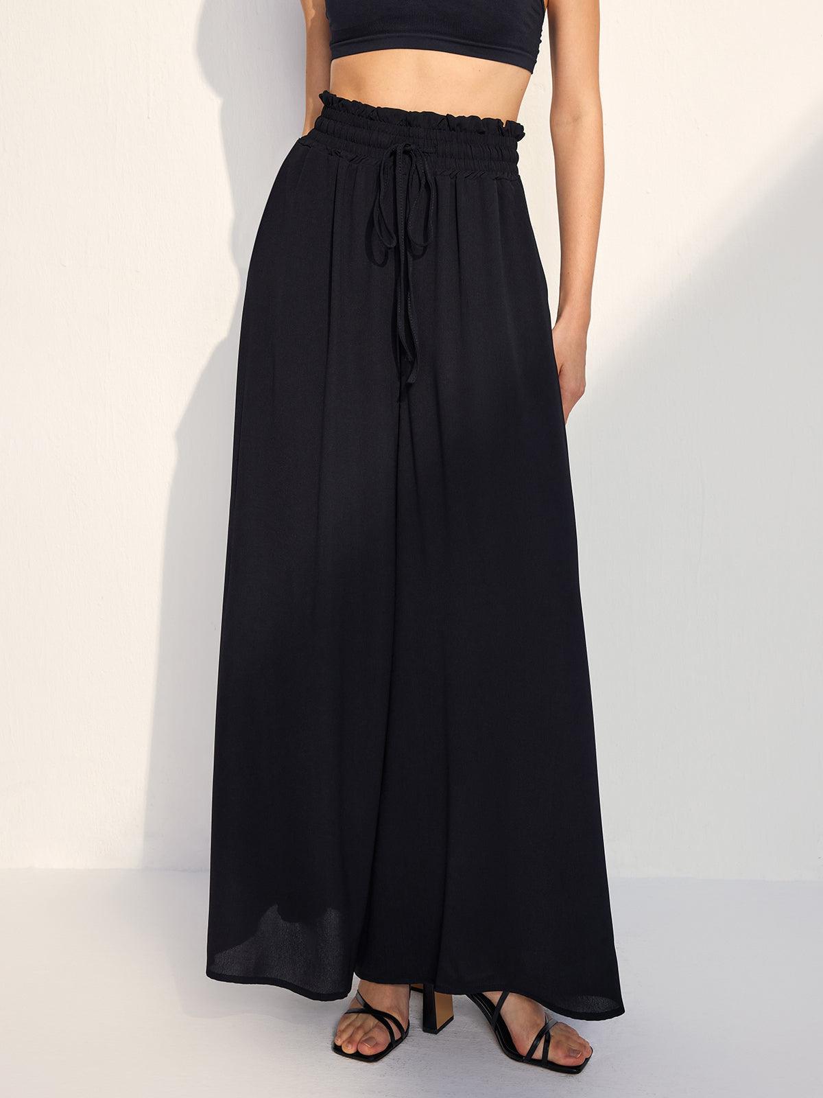 PANTALONES CASUALES CON CINTURA ELÁSTICA Y CORDÓN AJUSTABLE