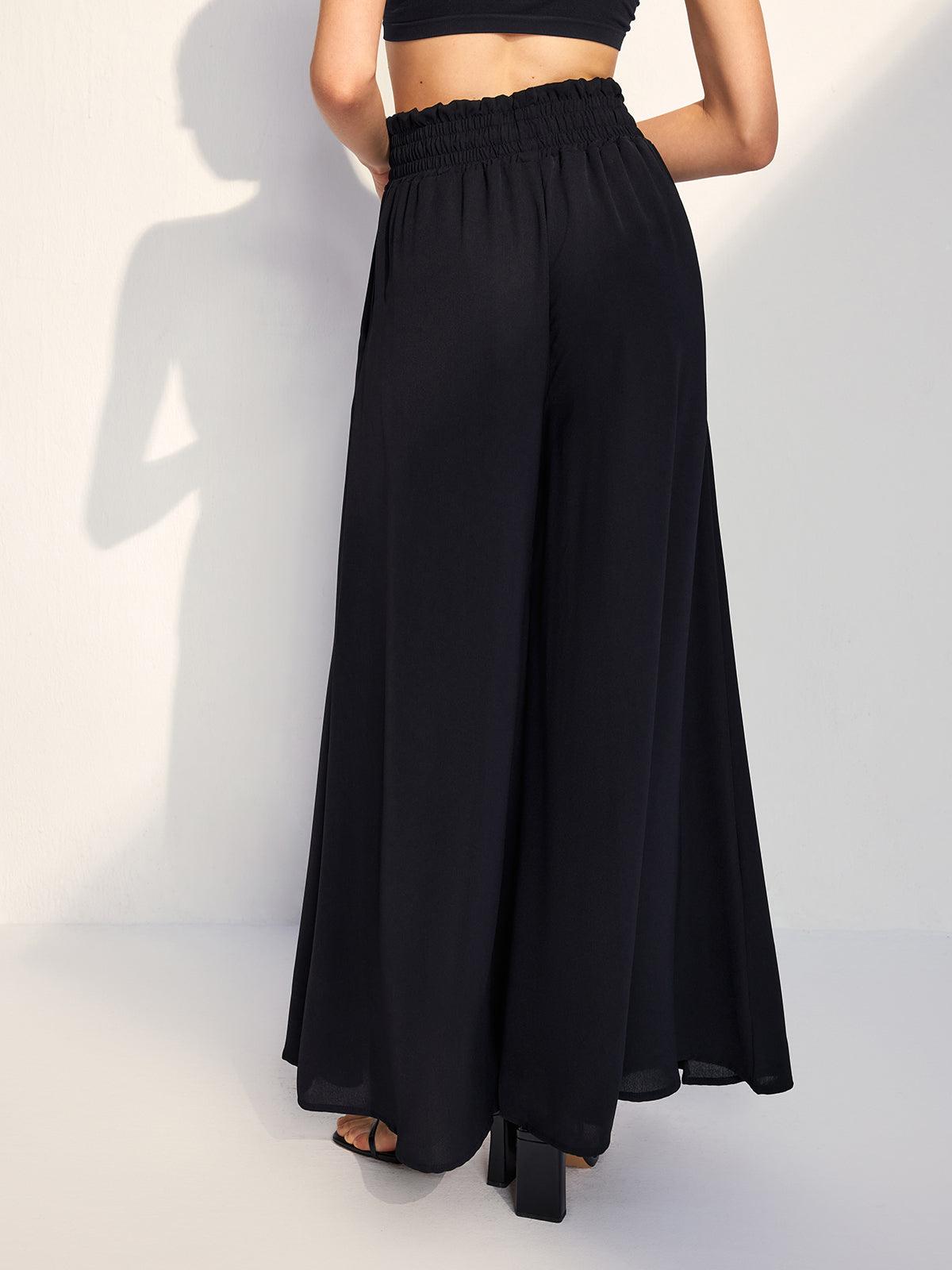 PANTALONES CASUALES CON CINTURA ELÁSTICA Y CORDÓN AJUSTABLE