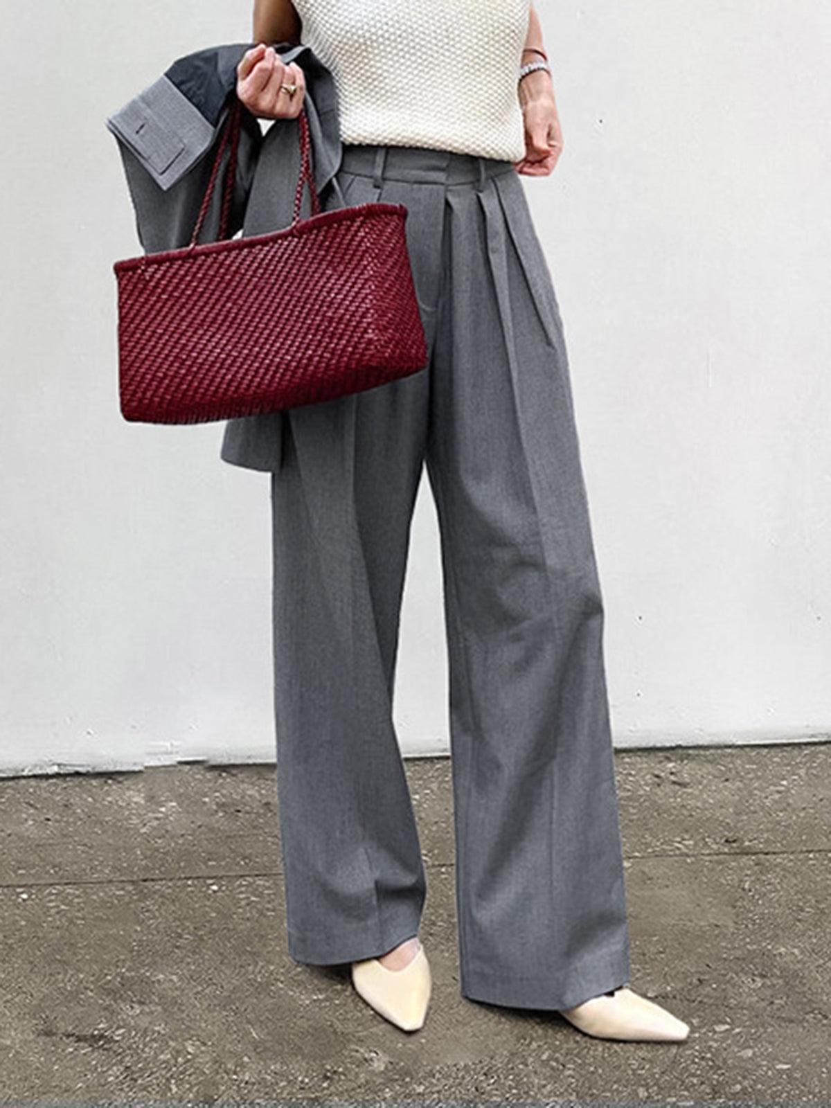 HIGH-WAIST MERY – PANTALONES DE PINZAS DE TIRO ALTO PARA MUJER