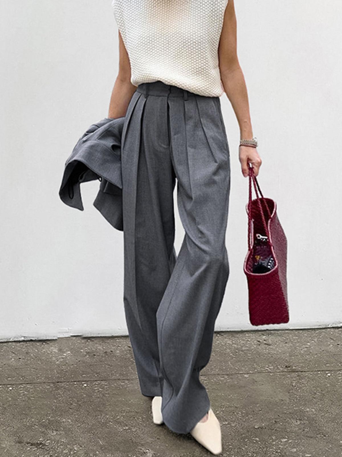 HIGH-WAIST MERY – PANTALONES DE PINZAS DE TIRO ALTO PARA MUJER