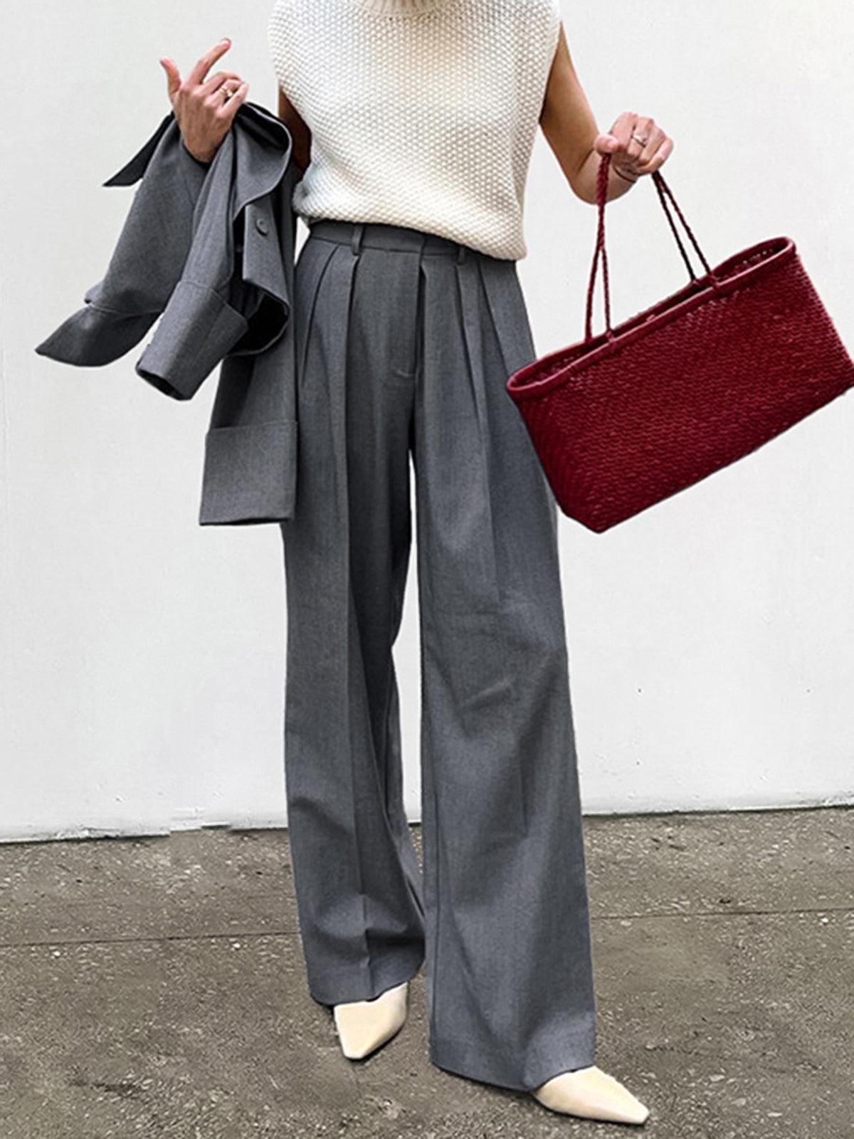 HIGH-WAIST MERY – PANTALONES DE PINZAS DE TIRO ALTO PARA MUJER