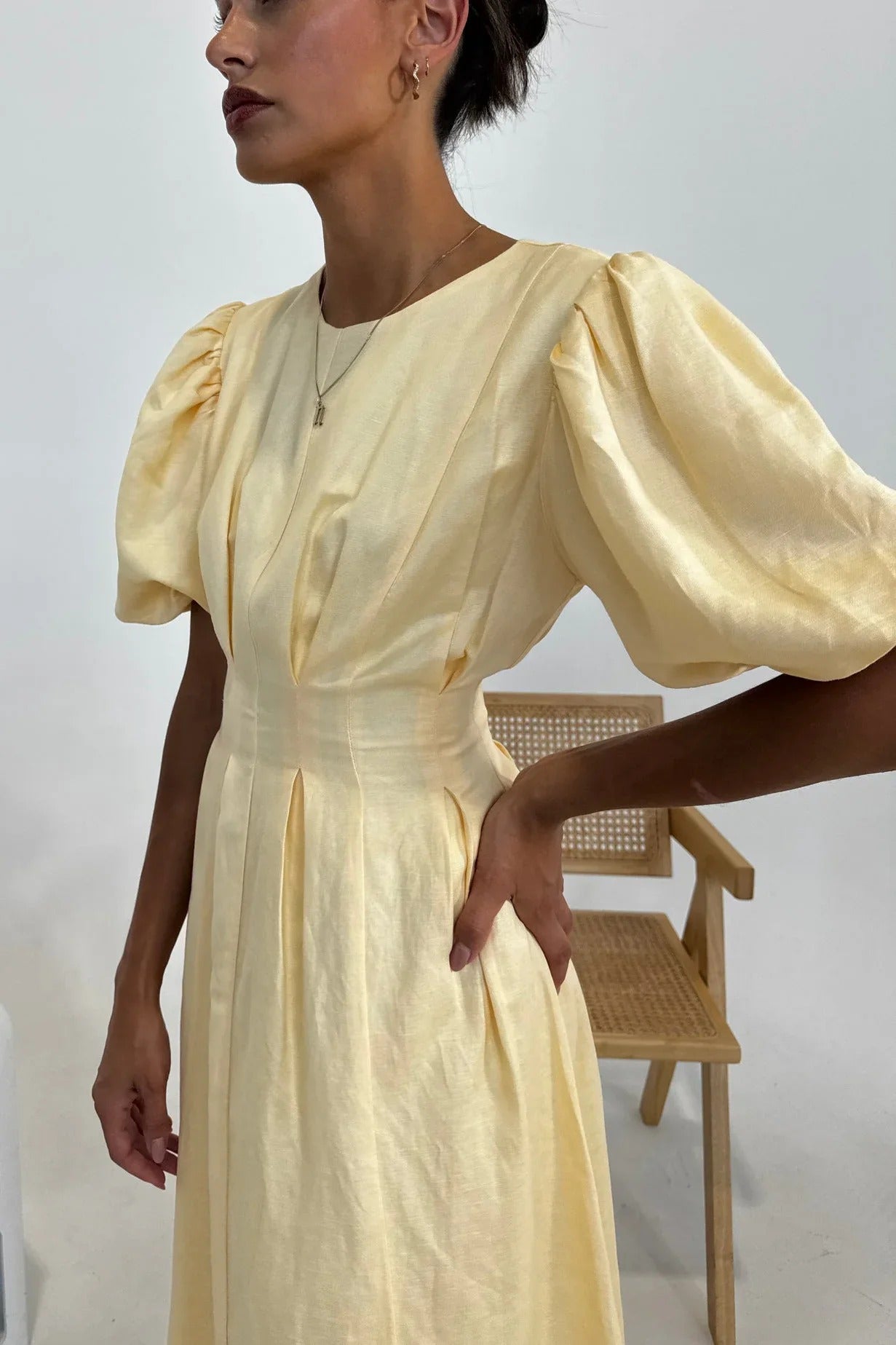 VESTIDO MAXI ELEGANTE AMARILLO