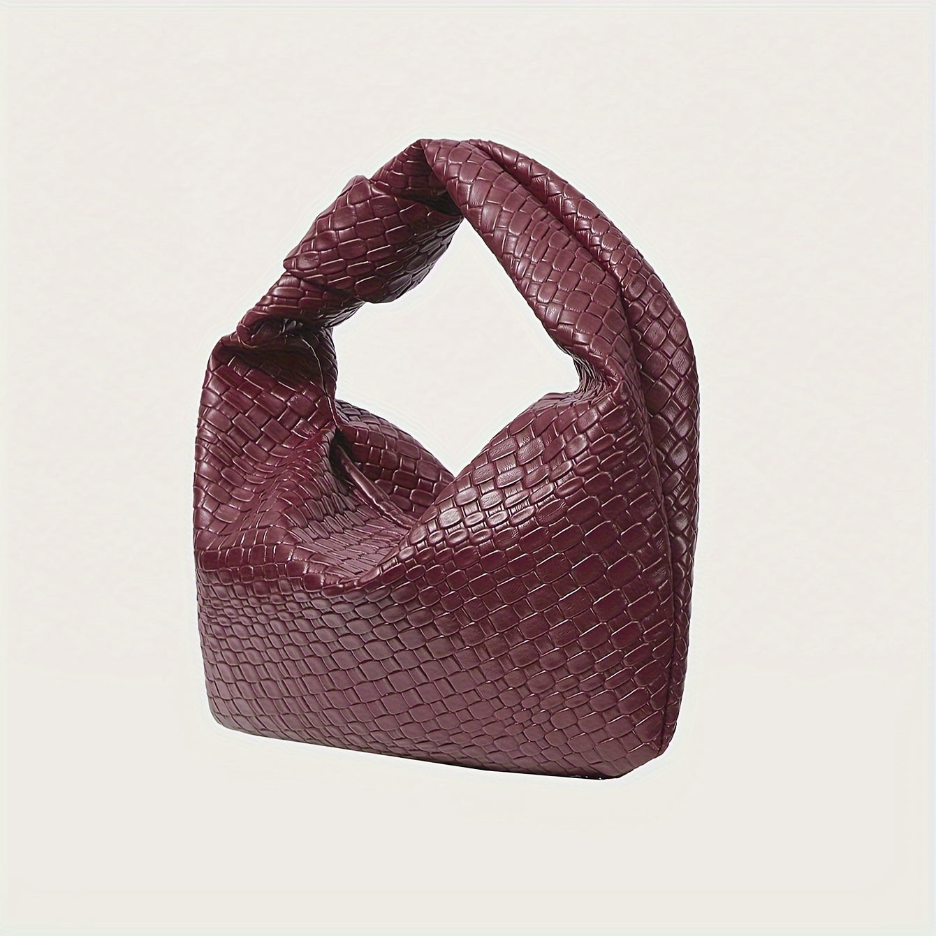 BOLSO TRENTO TEJIDO EN TRENZA CON NUDO Y TAMAÑO PEQUEÑO DE MANO