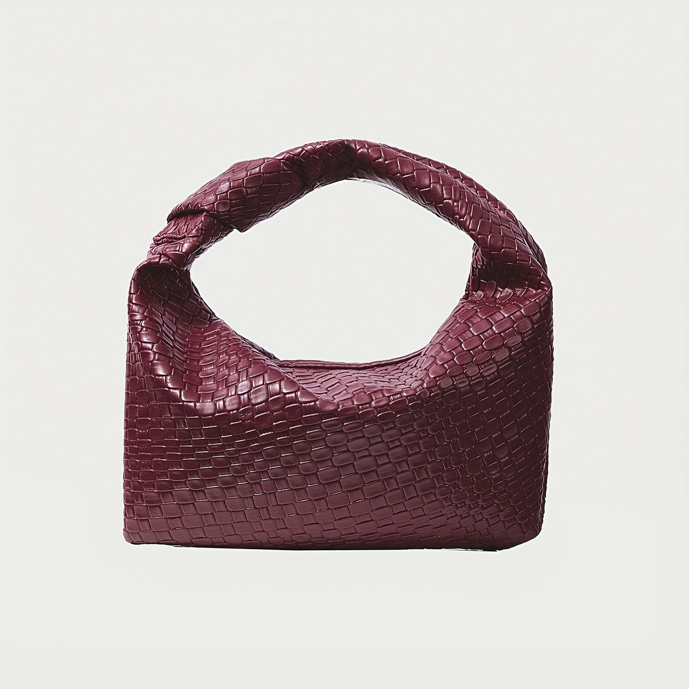 BOLSO TRENTO TEJIDO EN TRENZA CON NUDO Y TAMAÑO PEQUEÑO DE MANO
